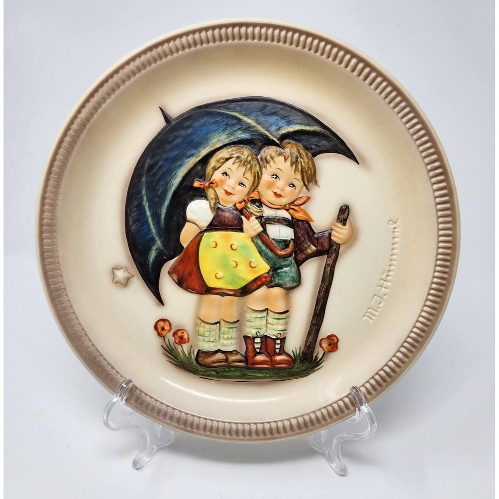 1975 Goebel Hummel 10" Anniversary Plate "Stormy Weather" Hand Painted Collector